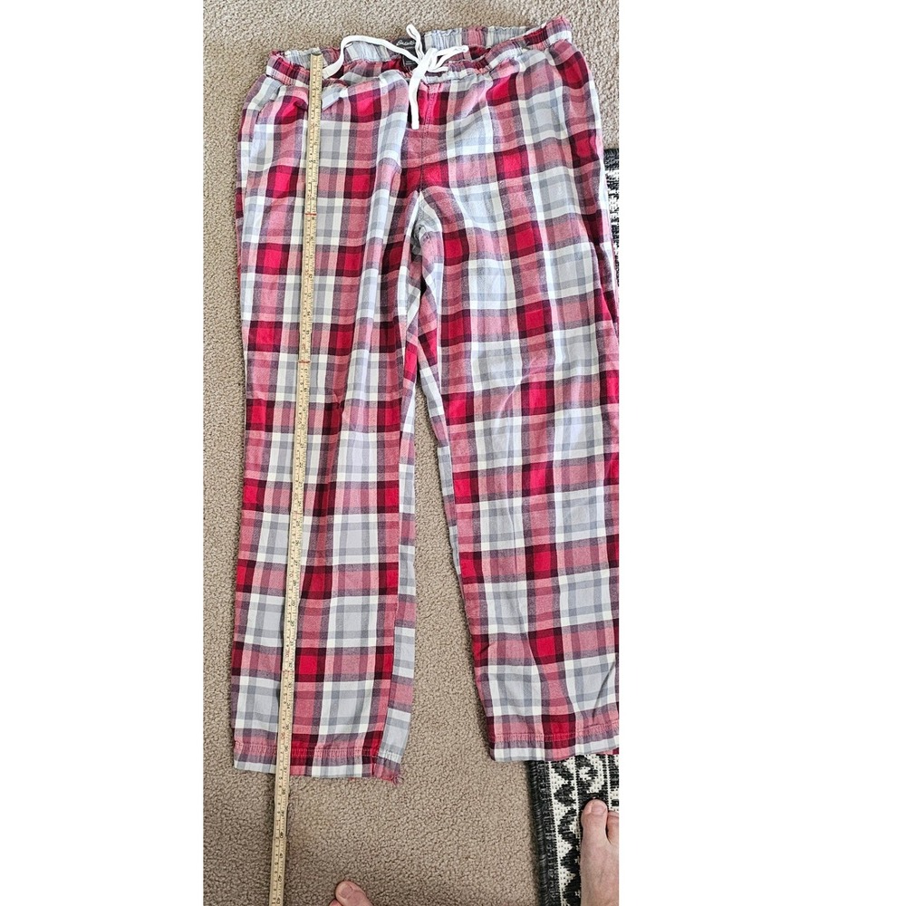 Eddie Bauer Womens Red Plaid Pajama Pants Sleepwear Lounge Bottoms Size L - Picture 5 of 9